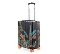 Hauptstadtkoffer Q-Damm - Valise Cabine à 4 Doubles roulettes, 54 cm / 38 L, Bagage à Main Rigide Avion Polycarbonate/ABS, Serrure TSA, Design Léopard