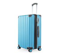 Hauptstadtkoffer Q-Damm - Valise Moyenne 68 cm 89 L Serrure TSA Coque Rigide Trolley 4 Roues Extensible 6 cm Bagage soute, Bleu Cyan