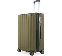 HAUPTSTADTKOFFER - Q-Damm - Valise moyenne à coque dure XL Extension trolley Valise de voyage à double roulettes à soufflet extensible Hardshell Suitcase expandable, TSA, 68 cm, 89 litresAvocado