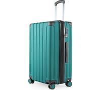 HAUPTSTADTKOFFER - Q-Damm - Valise moyenne à coque dure XL Extension trolley Valise de voyage à double roulettes à soufflet extensible Hardshell Suitcase expandable, TSA, 68 cm, 89 litresAquagrün