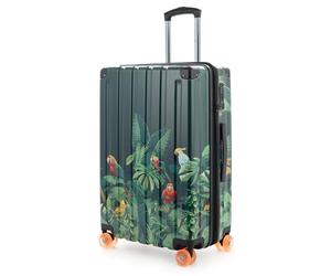 Hauptstadtkoffer Q-Damm - Valise Moyenne Extensible 4 Roues, 68 cm / 89 L, Bagage en soute 158 cm, Coque Rigide Polycarbonate/ABS, TSA, Design Perroquet