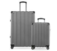 Hauptstadtkoffer Q-Damm Valise rigide à 4 roulettes TSA, argenté, Koffer-Set (M+L), Ensemble de valises