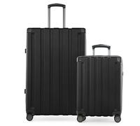 Hauptstadtkoffer Q-Damm - Valise rigide à roulettes, TSA, 4 roues, Noir , Coffret (S+L)