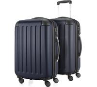 HAUPTSTADTKOFFER - Spree - 2 x trolleys bagages à main avec soufflet extensible, set de valises cabine, bagage de bord extensible TSA, 4 roulettes 55 cm, 42 litres,Bleu foncé
