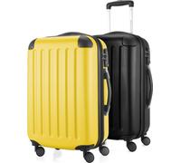 HAUPTSTADTKOFFER - Spree - 2 x trolleys bagages à main avec soufflet extensible, set de valises cabine, bagage de bord extensible TSA, 4 roulettes 55 cm, 42 litres,Jaune-Noir