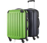 HAUPTSTADTKOFFER - Spree - 2 x trolleys bagages à main avec soufflet extensible, set de valises cabine, bagage de bord extensible TSA, 4 roulettes 55 cm, 42 litresVert pomme-bleu foncé