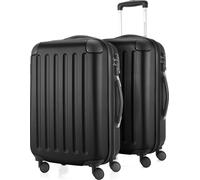 HAUPTSTADTKOFFER - Spree - 2 x trolleys bagages à main avec soufflet extensible, set de valises cabine, bagage de bord extensible TSA, 4 roulettes 55 cm, 42 litres,Noir