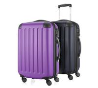 HAUPTSTADTKOFFER - Spree - 2 x trolleys bagages à main avec soufflet extensible, set de valises cabine, bagage de bord extensible TSA, 4 roulettes 55 cm, 42 litres,Aubergine-Bleu foncé