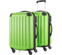 HAUPTSTADTKOFFER - Spree - 2 x trolleys bagages à main avec soufflet extensible, set de valises cabine, bagage de bord extensible TSA, 4 roulettes 55 cm, 42 litres,Vert pomme