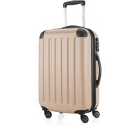 HAUPTSTADTKOFFER - Spree - Bagage à main avec extension, valise sur roulettes, trolley avion valise rigide Hand Luggage TSA, 55 cm, Cabin Bag max 42 litres,Champagne
