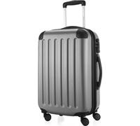 HAUPTSTADTKOFFER - Spree - Bagage à main avec extension, valise sur roulettes, trolley avion valise rigide Hand Luggage TSA, 55 cm, Cabin Bag max 42 litres,Argent