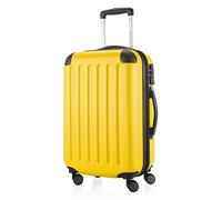 HAUPTSTADTKOFFER - Spree - Bagages Cabine à Main, Valise Rigide, Trolley, ABS, TSA, extra léger, extensible, 4 roues, 55 cm, 42 L, Jaune