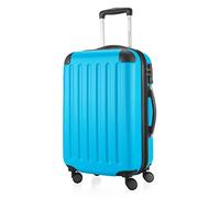 HAUPTSTADTKOFFER - Spree - Bagages Cabine à Main, Valise Rigide, Trolley, ABS, TSA, extra léger, extensible, 4 roues, 55 cm, 42 L, Bleu Cyan