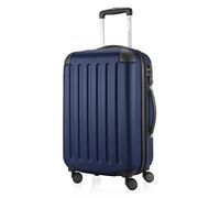 HAUPTSTADTKOFFER - Spree - Bagage à main avec extension, valise sur roulettes, trolley avion valise rigide Hand Luggage TSA, 55 cm, Cabin Bag max 42 litres,Bleu foncé