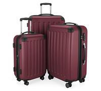 Hauptstadtkoffer Spree - Set de 3 valises : Bagage Cabine 55 cm, Valise Moyenne 65 cm et Grande Valise de Voyage 75 cm, Coque Rigide ABS+PC, Serrure à Combinaison TSA, Bourgogne