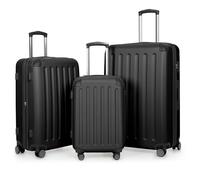 HAUPTSTADTKOFFER® - Ensemble de 3 Valises Rigides Spree, 20" 24" 28" (Noir)