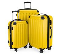 HAUPTSTADTKOFFER - Spree - Set de 3 valises, Bagages rigides, ABS, TSA, extensible, extra léger, 4 roues, (S M & L), Jaune