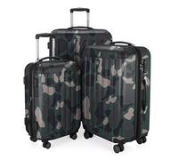 HAUPTSTADTKOFFER - Spree - Set de 3 valises, Bagages rigides, ABS, TSA, extensible, extra léger, 4 roues, (S M & L), Camouflage