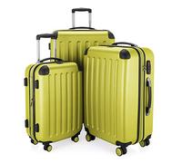 HAUPTSTADTKOFFER - Spree - Set de 3 valises, Bagages rigides, ABS, TSA, extensible, extra léger, 4 roues, (S M & L), fougère