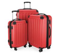 HAUPTSTADTKOFFER - Spree - Set de valises 3 pièces valises à coque dure avec extension Set, TSA, 4 roulettes, S M & L,Rouge