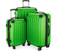 HAUPTSTADTKOFFER - Spree - Set de valises 3 pièces valises à coque dure avec extension Set, TSA, 4 roulettes, S M & L,Apfelgrün