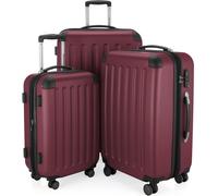 HAUPTSTADTKOFFER - Spree - Set de valises 3 pièces valises à coque dure avec extension Set, TSA, 4 roulettes, S M & L,Rouge foncé