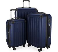 HAUPTSTADTKOFFER - Spree - Set de 3 valises, Bagages rigides, ABS, TSA, extensible, extra léger, 4 roues, 7 (S M & L), Bleu Foncé