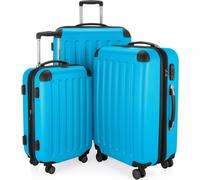 HAUPTSTADTKOFFER - Spree - Set de valises 3 pièces valises à coque dure avec extension Set, TSA, 4 roulettes, S M & L,Cyanblau