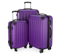 HAUPTSTADTKOFFER - Spree - Set de valises 3pcs valises à coque dure avec extension Set, TSA, 4 roues, S M & L,Aubergine