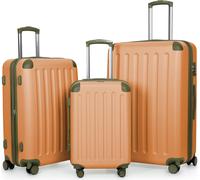HAUPTSTADTKOFFER - Spree - Set de valises à coque dure Valises de voyage avec roulettes et extension Set de 3 pièces, TSA, 4 roulettes, Trolleys S M & L,Marille