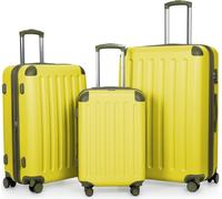 HAUPTSTADTKOFFER - Spree - Set de valises à coque dure Valises de voyage avec roulettes et extension Set de 3 pièces, TSA, 4 roulettes, Trolleys S M & L,Lemon
