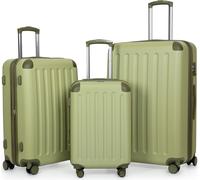 HAUPTSTADTKOFFER - Spree - Set de valises valise de voyage rigide avec roulettes et extension set de 3 pièces, TSA, 4 roulettes, trolleys S M & L,Kiwi