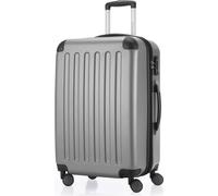HAUPTSTADTKOFFER - Spree - Trolley 65cm avec extension, Hardshell Suitcase, valise de voyage check-in 20 kg bagages à doubles roulettes, valise rigide TSA, 74 L,argent