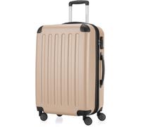 HAUPTSTADTKOFFER - Spree - Trolley 65cm avec extension, Hardshell Suitcase, valise de voyage check-in 20 kg bagages doubles roulettes, valise rigide TSA, 74 LChampagne