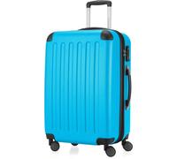 HAUPTSTADTKOFFER - Spree - Valise de Taille Moyenne, Bagage de soute rigide ABS, TSA, extensible, extra léger, 4 roues, 65 cm, 74 L, Bleu Cyan