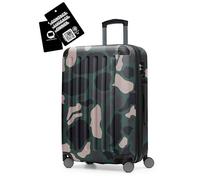 Hauptstadtkoffer Spree - Valise Rigide 65 cm, 74 L, Extensible, Serrure TSA, 4 Roues, Trolley, Valise de Voyage, étiquette Bagage QR Code, Camouflage