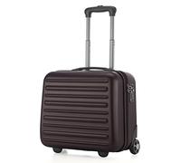 HAUPTSTADTKOFFER - Tegel - Pilot case Trolley rigide, Bagages à main Valise à roulettes, mallette de pilote - ABS, TSA, 38 cm, 32 litres, marron foncé