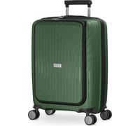 HAUPTSTADTKOFFER TXL - Bagage à main valise compartiment ordinateur portable rembourré, léger, 4 roulettes bagage de bord 55cm, trolley business ordinateur portable, Carry-On TSA 40L,Vert foncé