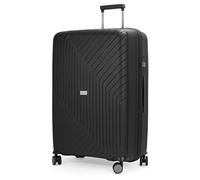 Hauptstadtkoffer TXL Grande Valise Rigide 76 cm, Serrure TSA, Valise de Voyage en Polypropylène, Trolley 4 Doubles Roues, Légère 3,4 kg, Extensible 120L, Noir