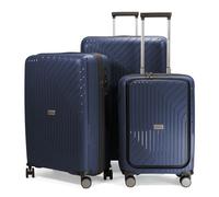 HAUPTSTADTKOFFER TXL - Set de 3 valises, Bagage à main avec compartiment pour ordinateur, Valise moyenne + Grande valise, Bleu foncé