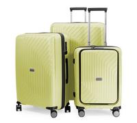 HAUPTSTADTKOFFER TXL - Set de 3 valises, Bagage à main avec compartiment pour ordinateur, Valise moyenne+ Grande valise, Citron vert