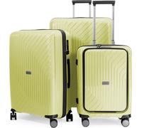 HAUPTSTADTKOFFER TXL Set de 3 valises légères et robustes Trolleys de voyage Compartiment pour ordinateur portable Valises sur roulettes Set de bagages Valises de voyage lightweight Travel Bags,,Lime