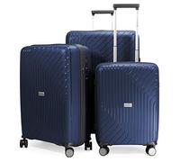 HAUPTSTADTKOFFER TXL - Set de valises 3 pièces, TSA, Set de Trolley, 4 roulettes, Valise Rigide, Valise à roulettes, Extra Light, Valise de Voyage, (S, M & L), Bleu foncé