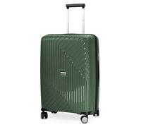 HAUPTSTADTKOFFER TXL - Valise Rigide de Taille Moyenne, TSA, 4 roulettes, Valise, Trolley, Valise à roulettes, Valise de Voyage, Extra LÉGÈRE, Extension de Volume, 66 cm, 73 litres, Vert foncé