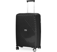 HAUPTSTADTKOFFER TXL - valise ultralégère, valise à roulettes de taille moyenne valise de voyage taille M, trolley rigide robuste 4 roues très léger, TSA, 66 cm, 73 L,Noir