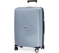 HAUPTSTADTKOFFER TXL - valise ultralégère, valise à roulettes de taille moyenne valise de voyage taille M, trolley robuste à coque dure 4 roulettes très légères, TSA, 66 cm, 73 L,Iceblue