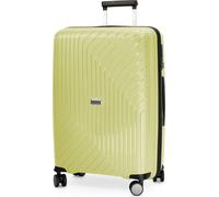 HAUPTSTADTKOFFER TXL - valise ultralégère, valise à roulettes de taille moyenne valise de voyage taille M, trolley rigide robuste 4 roues très léger, TSA, 66 cm, 73 L,Lime