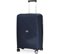 HAUPTSTADTKOFFER TXL - valise ultralégère, valise à roulettes de taille moyenne valise de voyage taille M, trolley rigide robuste 4 roues très léger, TSA, 66 cm, 73 L,Bleu foncé