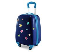 HAUPTSTADTKOFFER - Valise pour Enfants Bagage à Main Rigide, Trolley Coque Dure ABS/PC, Bleu foncé