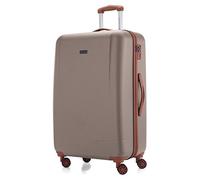 HAUPTSTADTKOFFER - Wannsee - Valise rigide grande Bagage Trolley 4 roues- TSA- 77 cm- 94 litres- Champagne/Marron